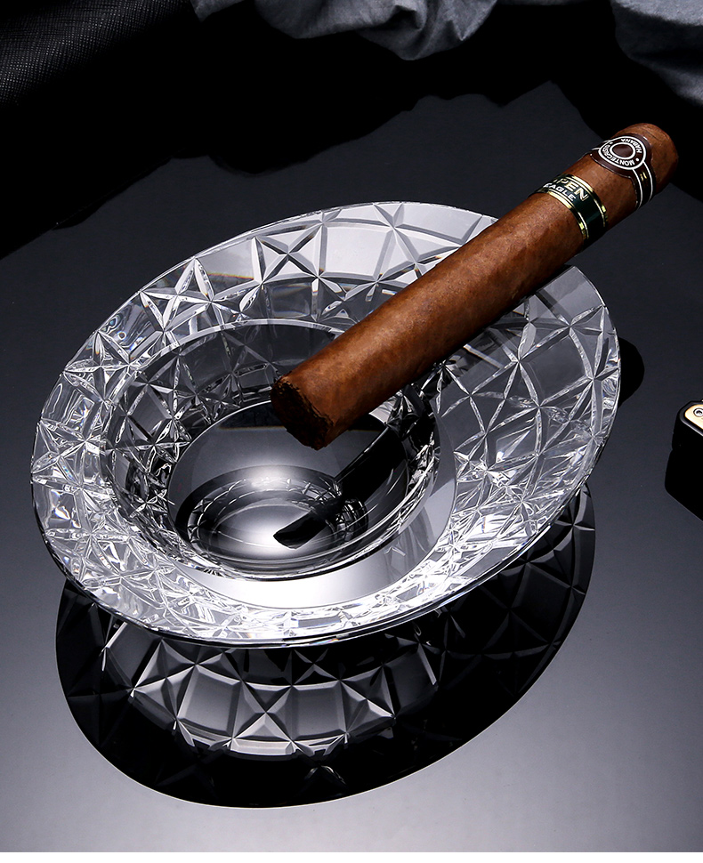 茄龙cigarloong雪茄烟灰缸创意家用客厅摆件烟碟玻璃个性雪茄烟灰缸