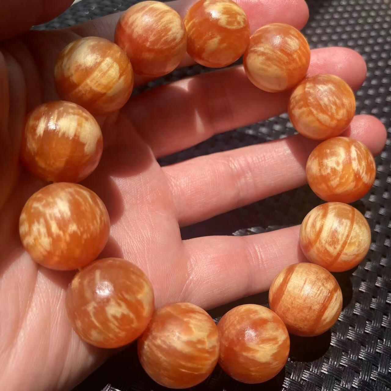 东北长白山琥珀木北沉香松树明子满油全透松香手串男士精品 精品25mm