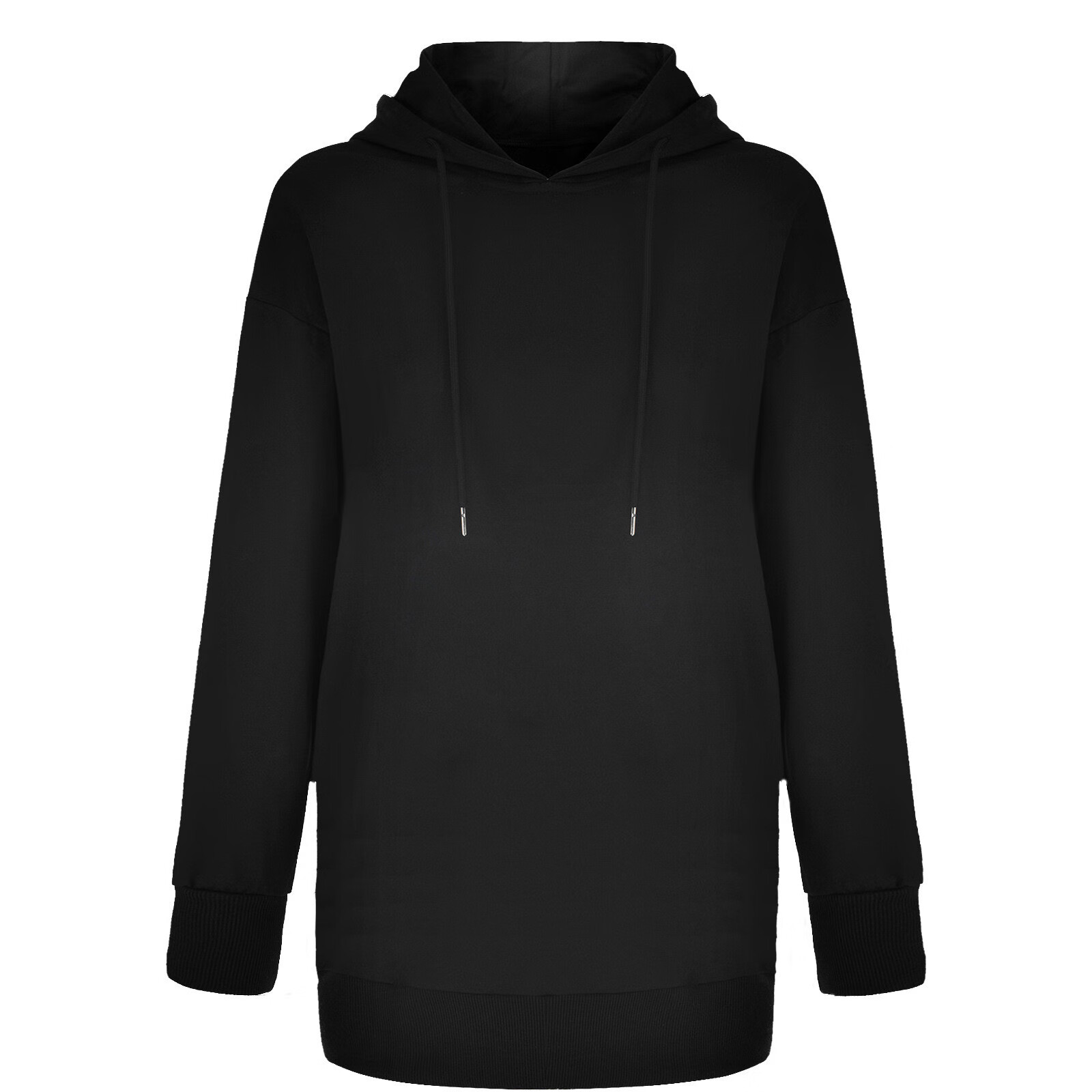 拉夏贝尔la卫衣女一件秋冬加绒宽松韩版中长套头时尚耳朵带帽卫衣女