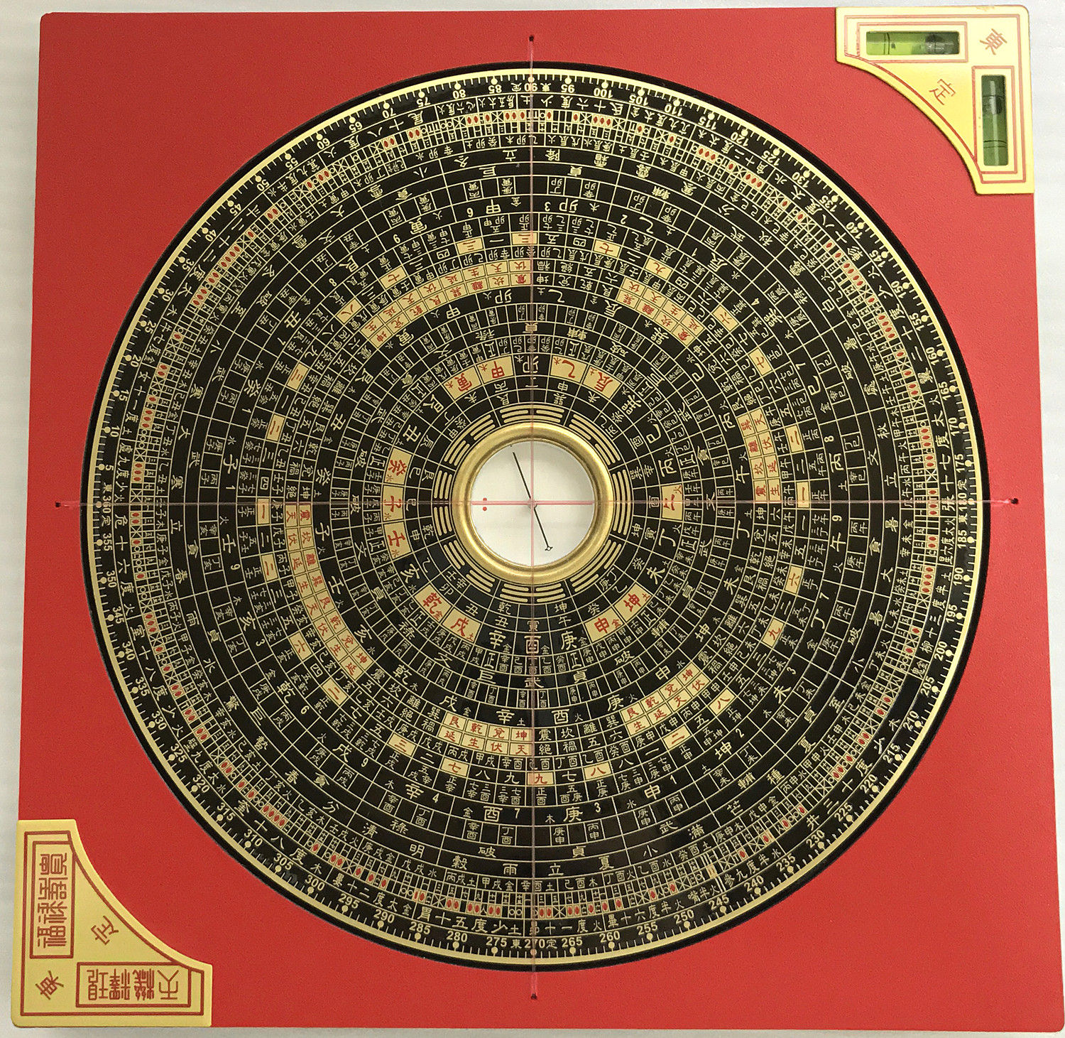 台湾东定罗盘原装7寸2三合辅星水法八宅杨公盘专业高精度图片色