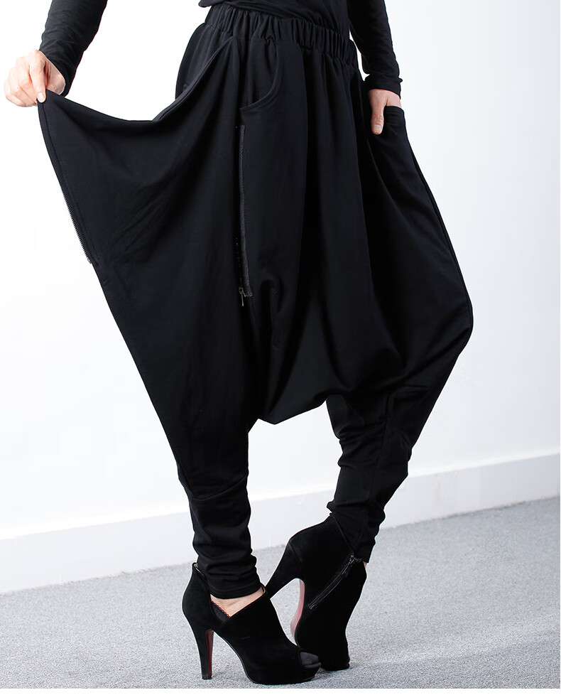 【八折】吊裆裤女女潮哈伦裤大档裤春夏宽松低档小脚个女士休闲裤