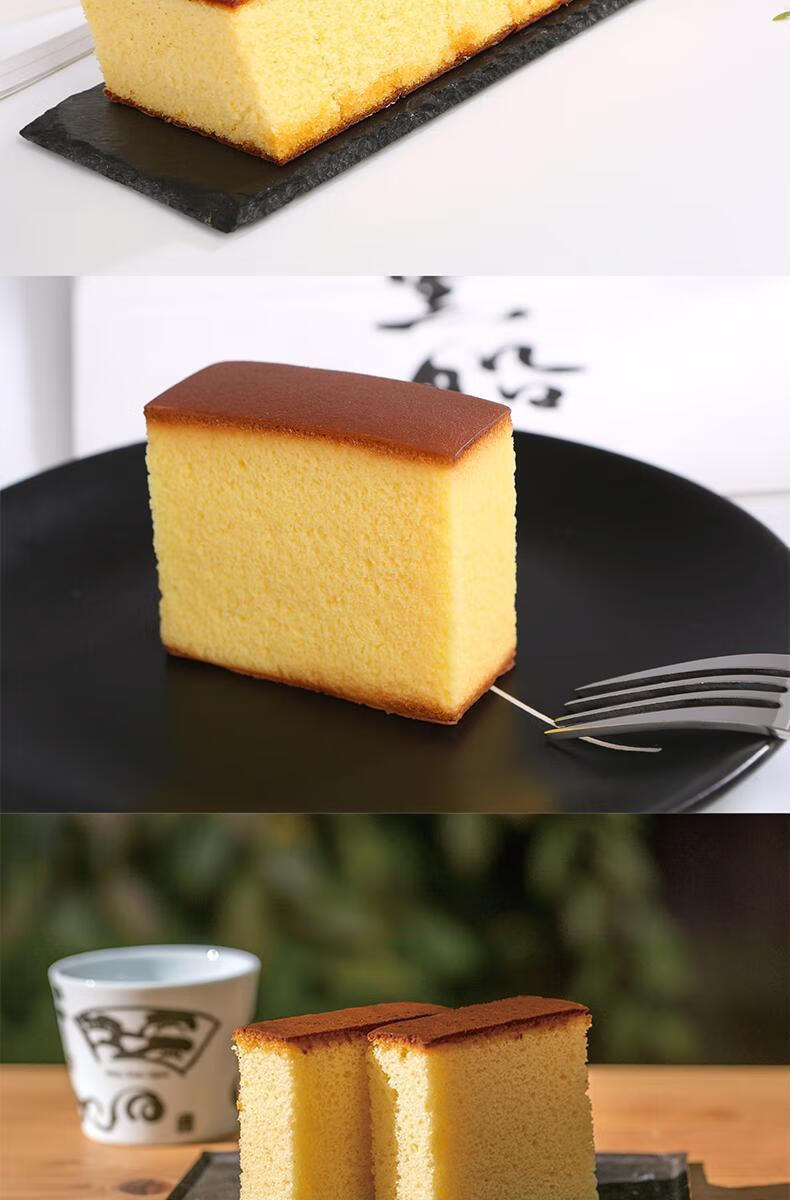 quolofune黑船 日本抹茶黑糖麦芽糖浆长崎蛋糕castella300g装 麦芽
