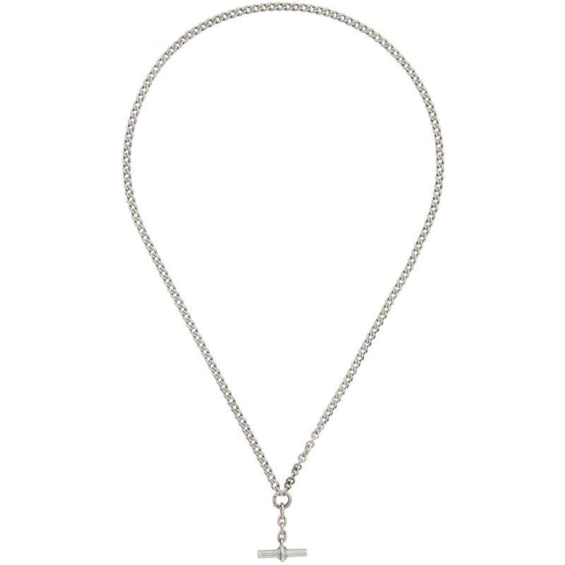 宝缇嘉bottega veneta项链男士奢侈品银色 t-bar 项链 图片色0 uni