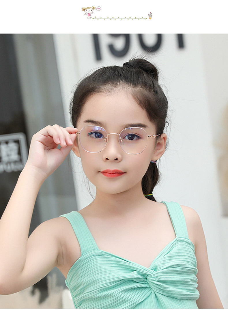 纯钛框架儿童防蓝光眼镜电脑小学生手机保护眼睛护目镜男女 绿色
