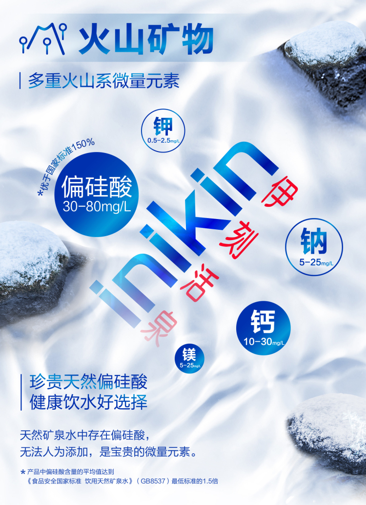 【自营八仓当日发】伊利 伊刻活泉甘甜火山矿泉 【活泉520ml】阿尔山