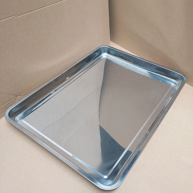 不锈钢大方盘特大商用加厚铁盘子长方形托盘方盘餐盘烧烤盘超大号 417