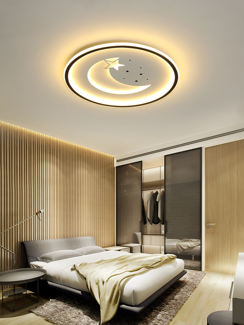 希世宅品星星卧室吸顶灯灯简约现代童趣男孩女孩少女儿童房间月亮灯饰