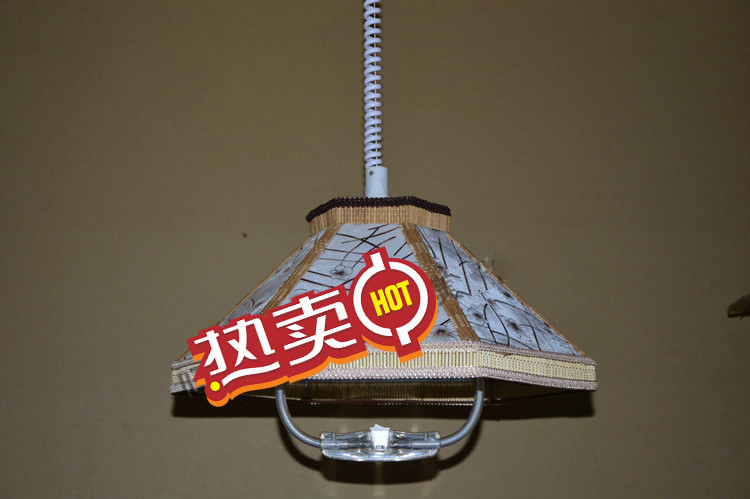 麻将灯升降吊灯伸缩灯茶楼棋牌灯书房餐厅灯具复古中式1号带升降带