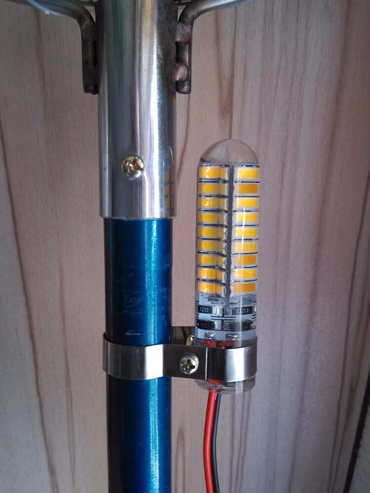 下水灯12v捕鱼灯强光防水 led水下灯 夜钓集鱼灯 黄光诱鱼灯 12-24v