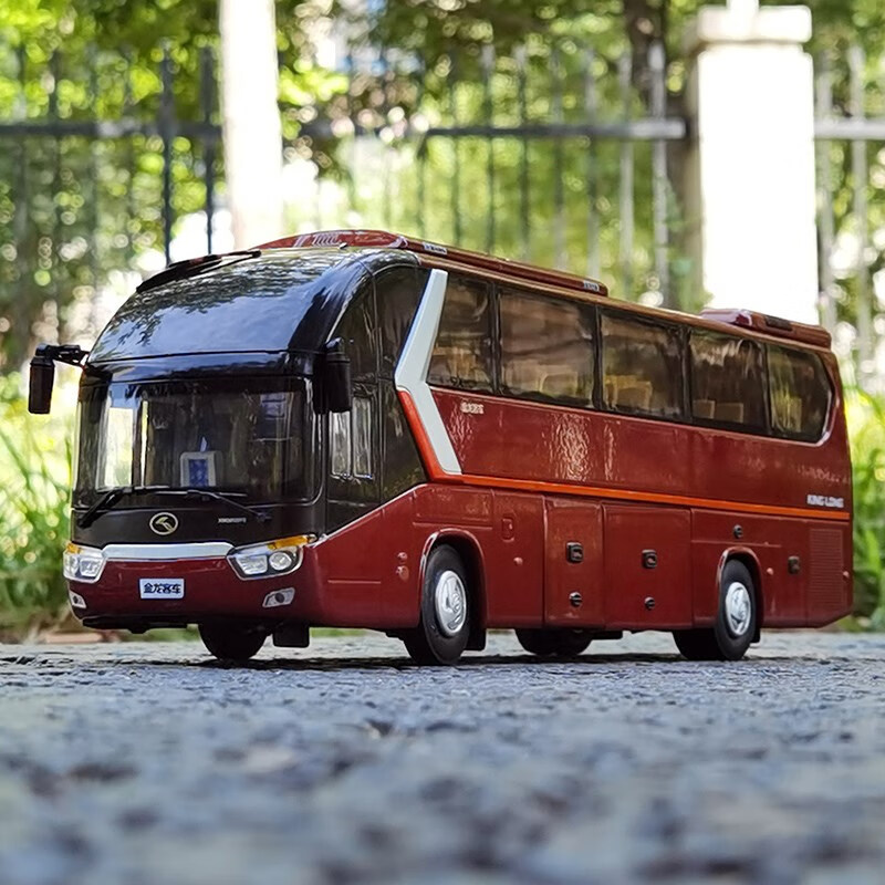 原厂1:38厦门金龙 龙威xmq6129y5仿真合金客车巴士大巴公交车模型