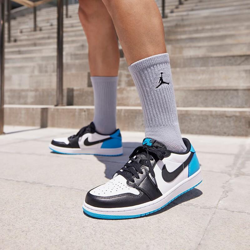 耐克nike air jordan 1 low og aj1白蓝小闪电 男女同款 休闲篮球鞋