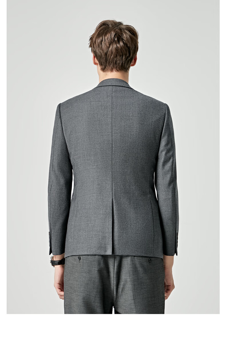 【高品质羊毛羊绒】迪柯尼高端轻奢男装西装 意式高级感西服外套 深灰