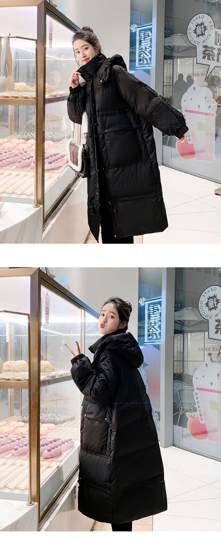 cifimi昔米菲棉服女2022新款冬季高级感中长款韩版收腰时尚休闲棉服女