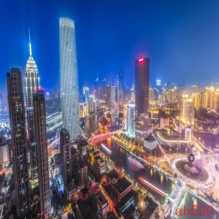 直播背景布3d立体高清直播间背景视频3d立体高楼大厦夜景快手抖音网红