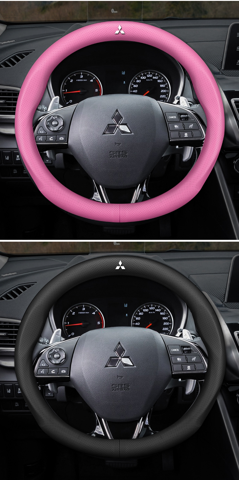 2022款2021款三菱方向盘套欧蓝德翼神劲炫蓝瑟帕杰罗真皮汽车把套专用