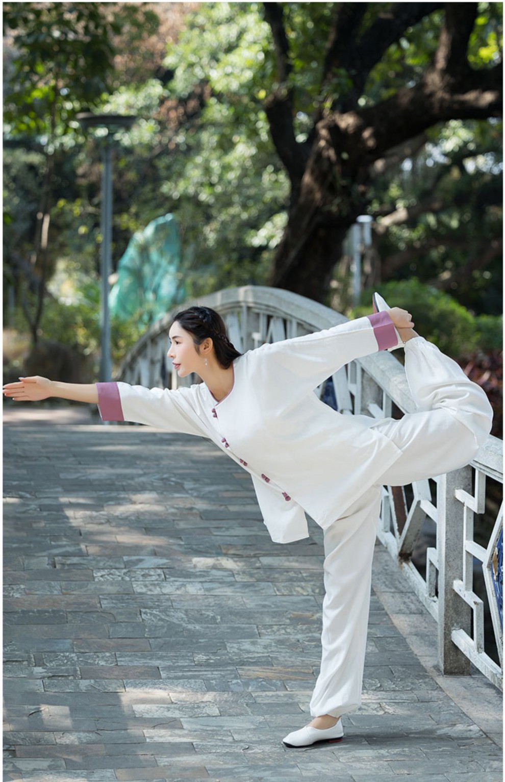 武极堂陈家沟同款棉麻太极服女新款太极拳服练功服武术表演服装春夏