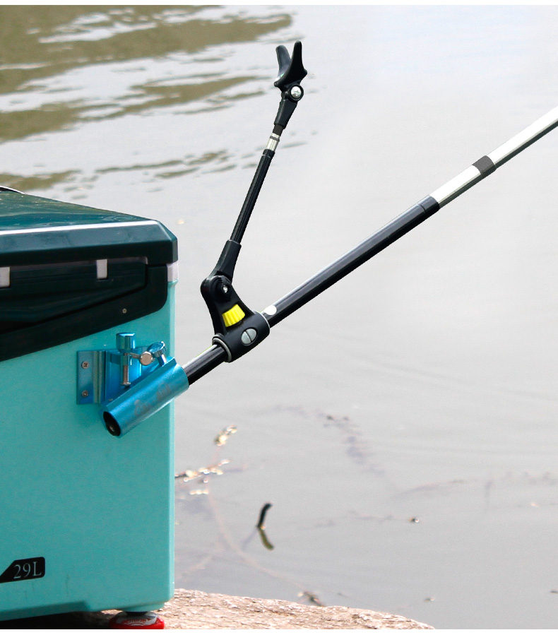 泥巴人 钓鱼炮台支架双炮台钓箱炮台配件不锈钢炮台支架钓 加粗加固