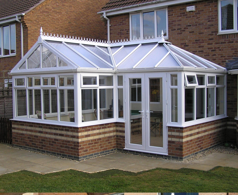 阳光房塑钢结构别墅断桥铝合金定制隔音隔热门窗中空钢化夹胶玻璃房