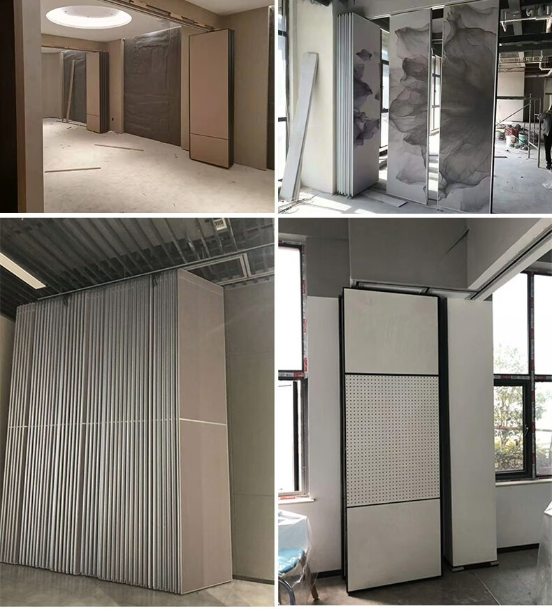 暖暖小窝酒店活动隔断墙饭店包厢宴会厅包间屏风移动墙板吊轨电动可