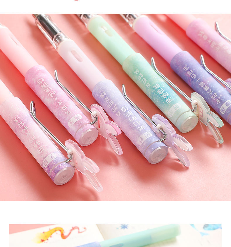 十二星座钢笔学生正姿可替换墨囊蓝黑色钢笔女生墨囊蓝色黑色礼盒配10