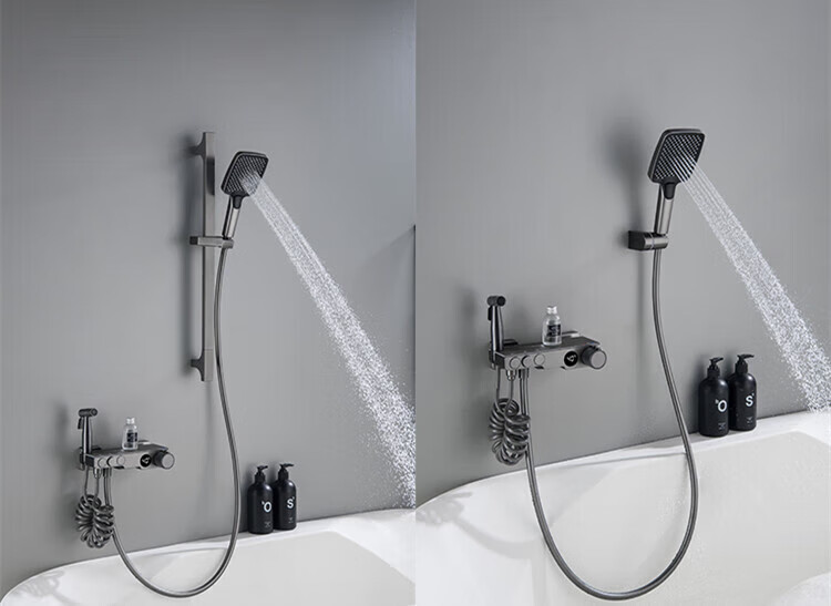 科勒(kohler)科勒(kohler)全铜枪灰简易恒温花洒套装冷热水龙头淋浴