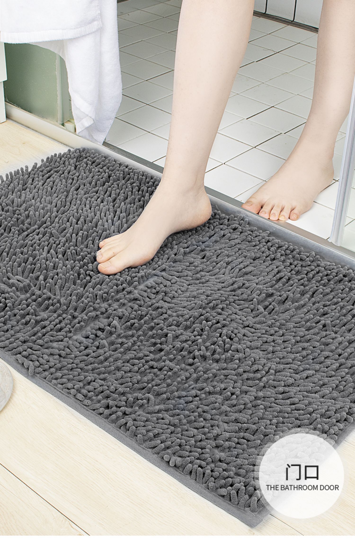 进门地垫门垫吸水脚垫卫生间门口厨房卧室厕所浴室防滑垫家用h1 红色