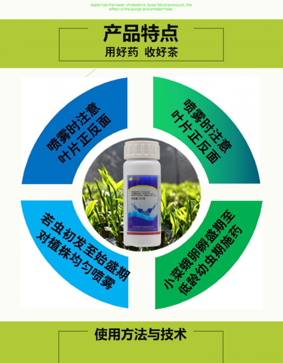 沃德伊诺甲龙437甲维盐丁醚脲茶叶茶小绿叶蝉小菜蛾茶毛虫农药杀虫剂