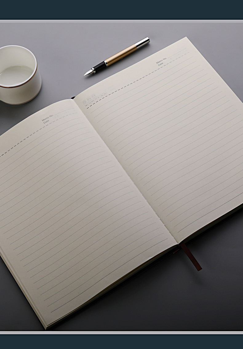 a4笔记本子超厚网格本简大学生空白大本子复古加厚大号考研记事本手账