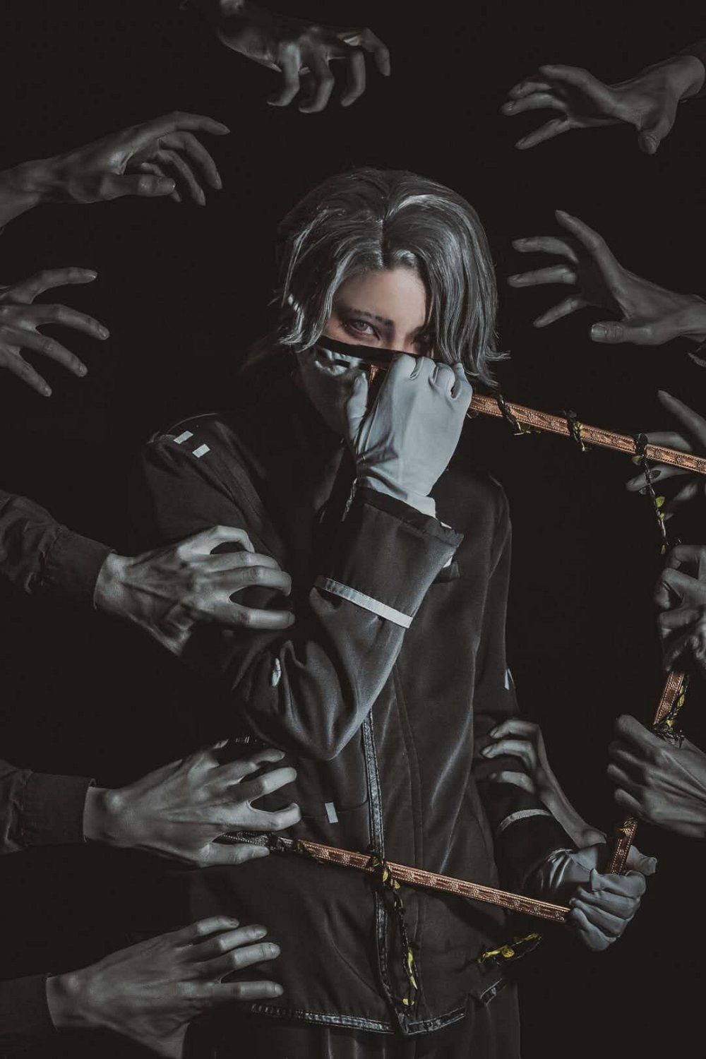 第五人格入殓师卡尔play服装动漫求生者初始皮肤驱魔人 黑色皮鞋(亚光