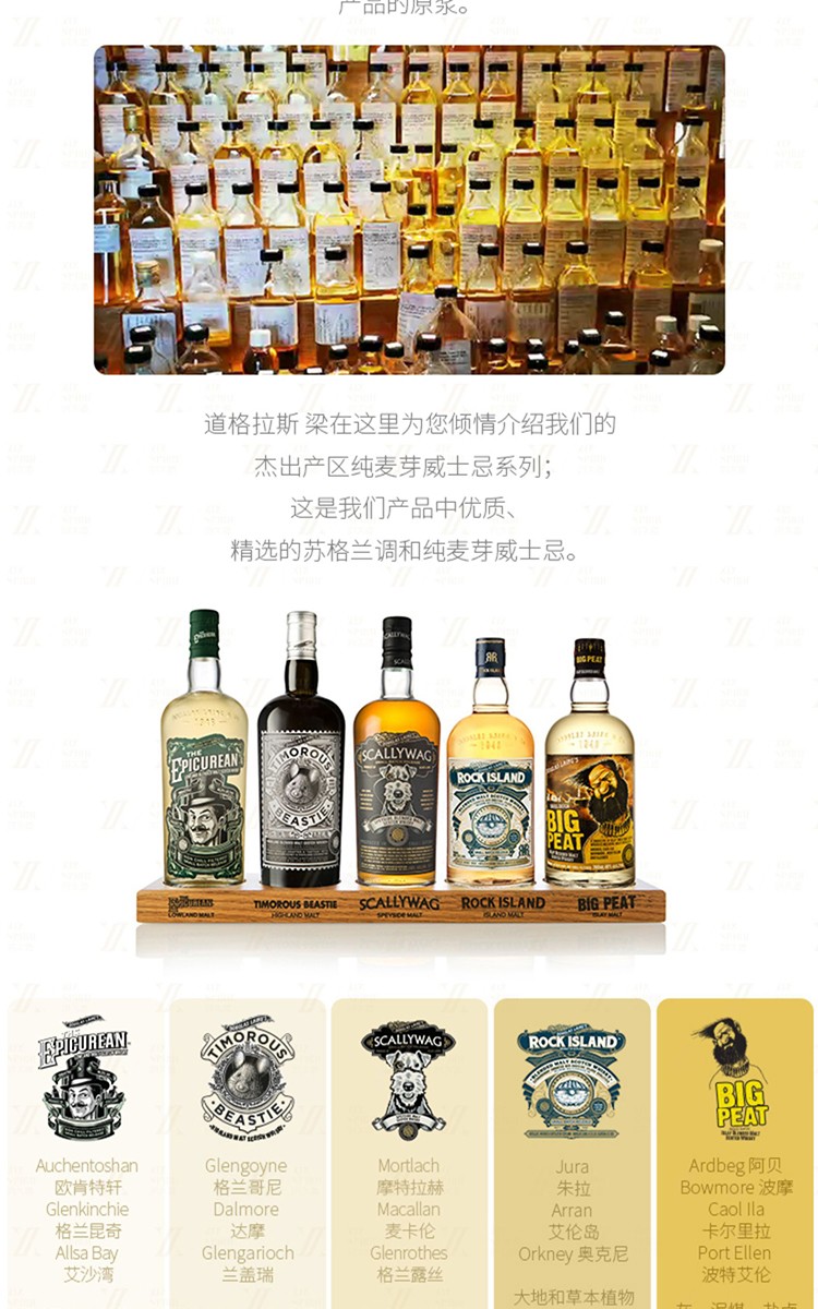 【官方授权】道格拉斯梁 黄金鼠 贝斯迪 高地区 苏格兰威士忌 进口