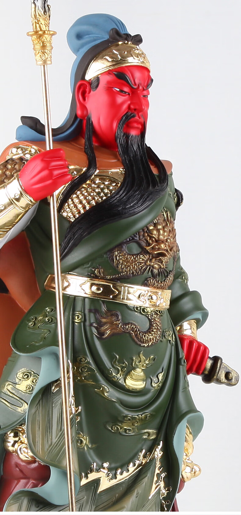 圣丰佛像树脂立竖刀九龙关公关羽武财神爷家居开业礼品供奉寺庙神像