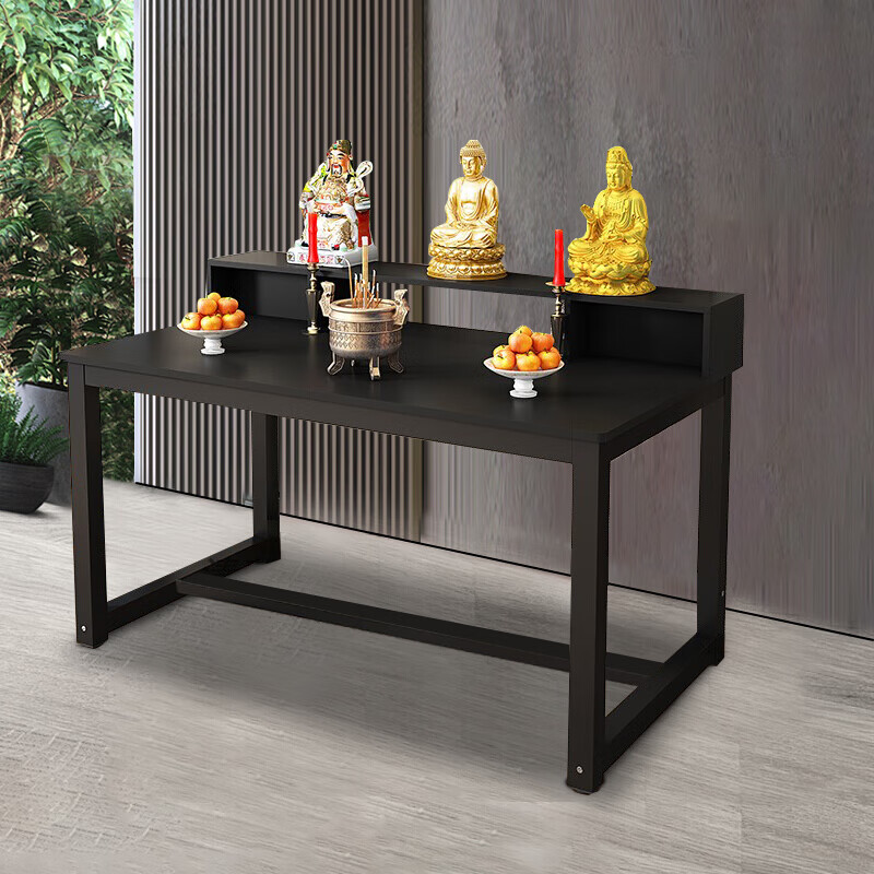供桌佛台供奉台简易家用神台上香案现代风格靠墙经济型香案桌 黑架长
