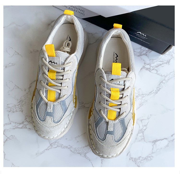 tarramarra老爹鞋女春夏新款女士厚底撞色运动休闲鞋网
