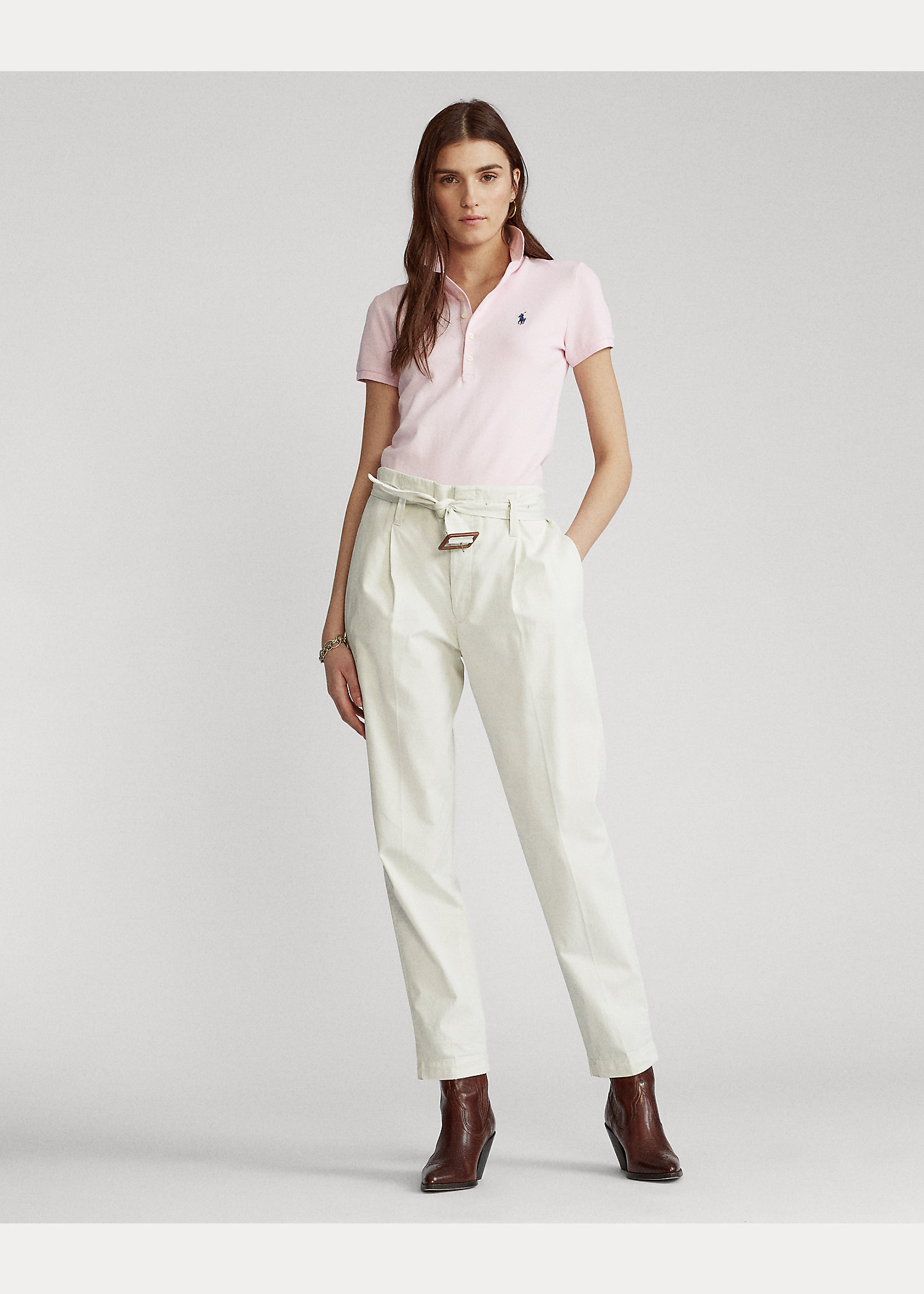 保罗polo衫女装运动修身翻领短袖t恤纯色珠地棉五纽扣夏季上衣保罗衫