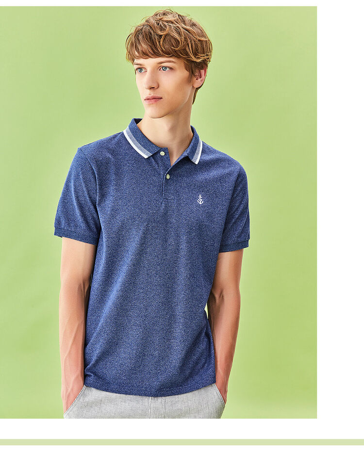 佐丹奴(giordano) polo衫 佐丹奴男装 polo船锚刺绣莱卡弹力棉珠地