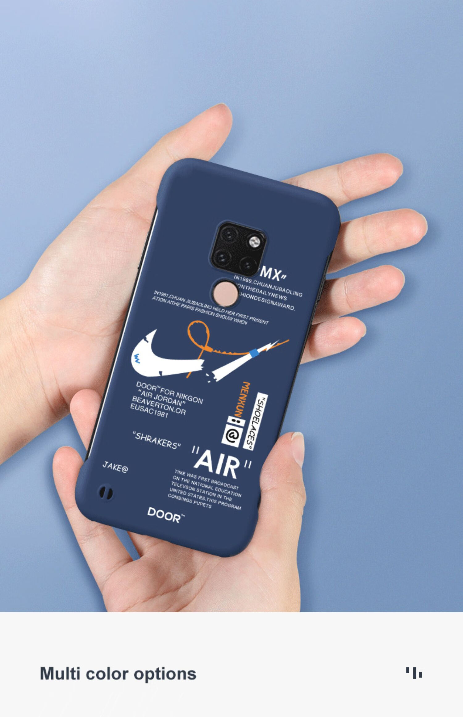 正尼华为mate20手机壳无边框mate20pro半包保护套mete20潮牌卡通男女