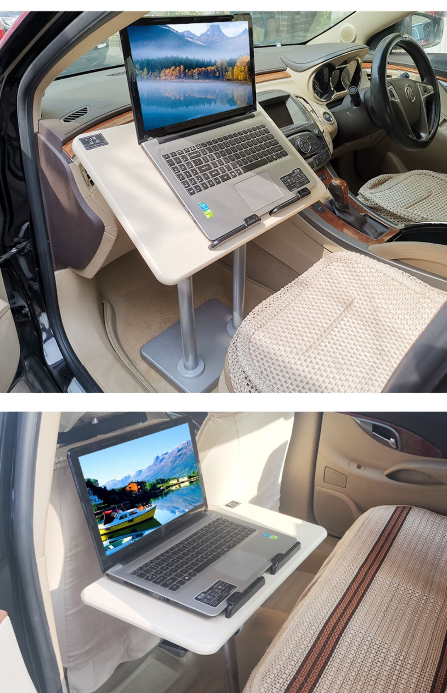 车载小饭桌汽车上用折叠电脑桌儿童学习写字写作业升降书桌小餐桌后座