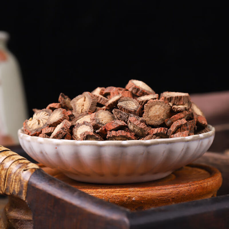 有仁堂紫丹参片500g新货无硫大片丹参粉丹参茶100克年货十年丹参100克