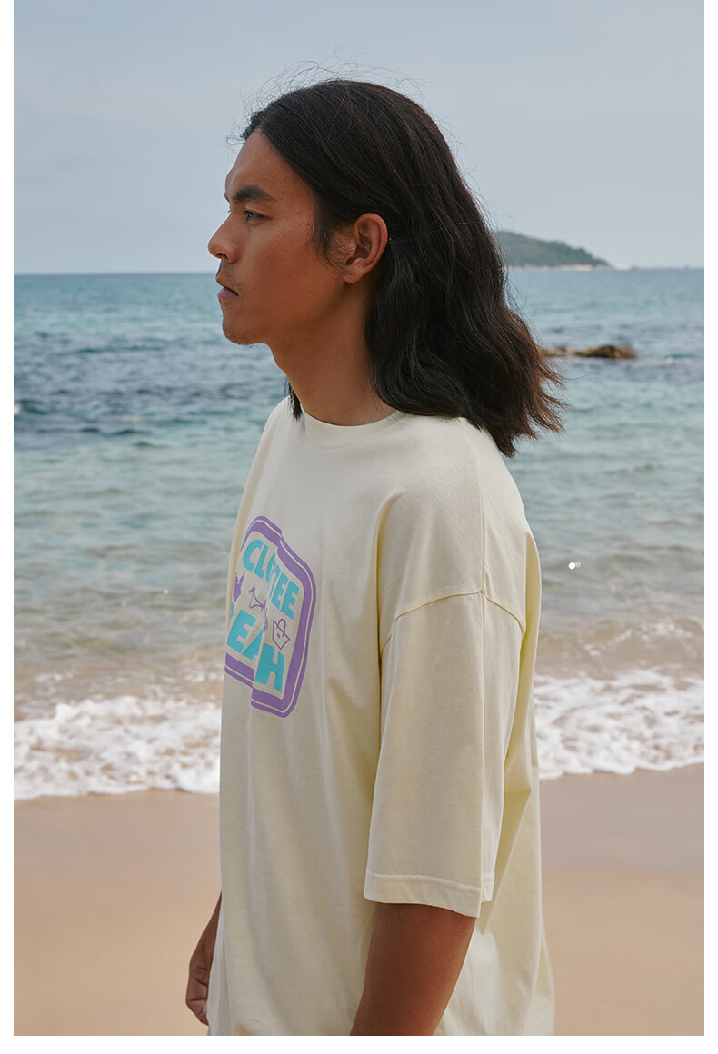【clot clottee】字母印花短袖t恤 夏季海滩系列 黄色 陈冠希主理