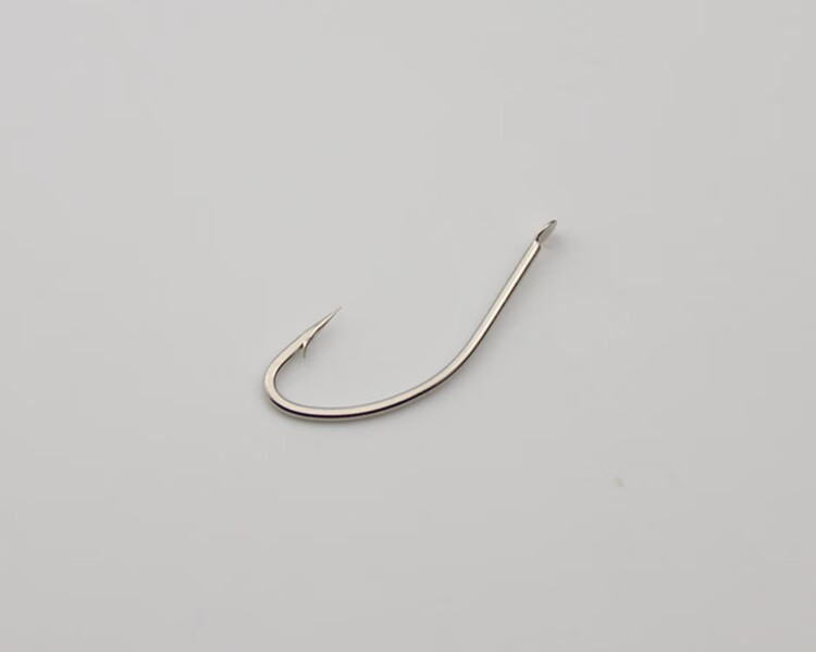 2022新款高档白狐鱼钩有倒刺长柄钩子细条钩鲫鱼小白条鱼钩进口散装钩