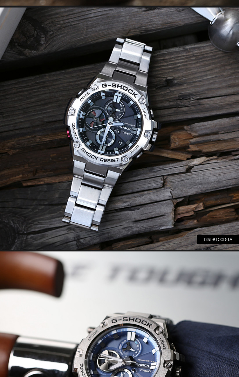 【全国联保】casio卡西欧男手表g-shock gst-w300电波太阳能防水多