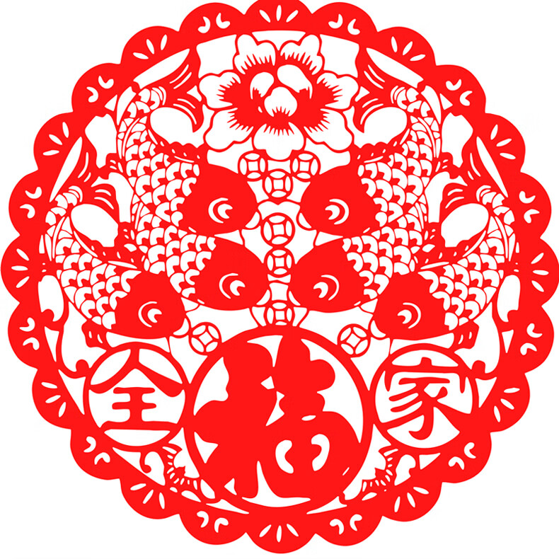 万格云2021新年牛年剪纸窗花中国特色出国礼品蔚县客厅装饰画过年福字