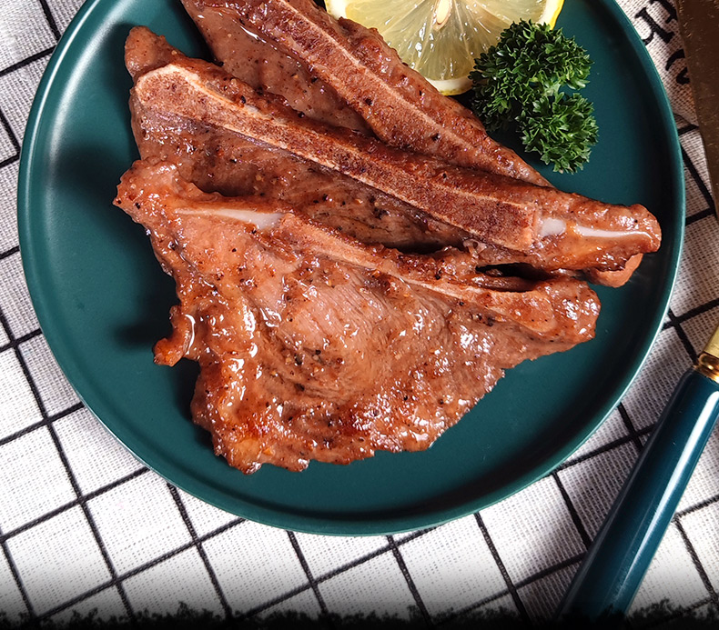 一米渔黑椒猪排400g2包腌制新鲜冷冻带骨t骨猪扒猪大排预制菜年夜饭半