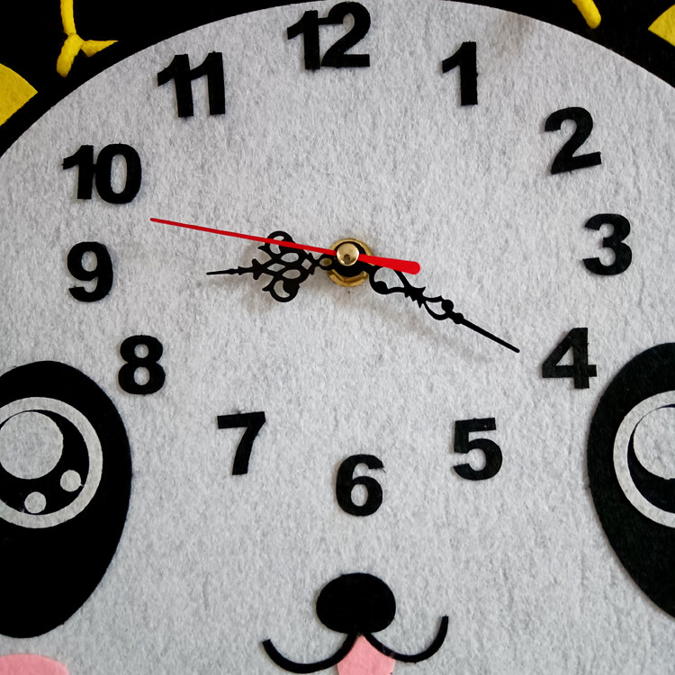 不织布手工挂钟 材料包免裁剪不织布卡通挂钟儿童di制作材料包趣味