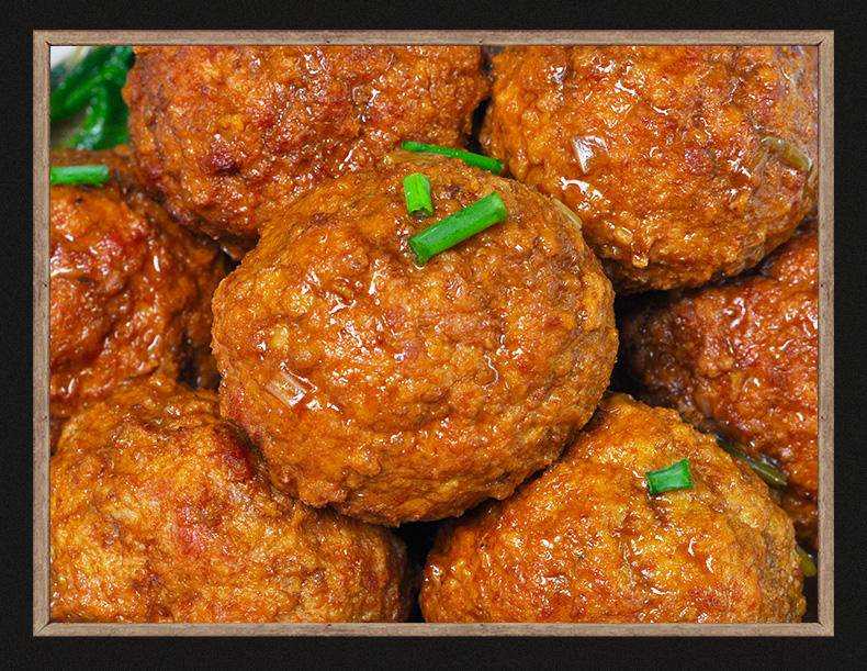 蟹黄狮子头 红烧6只装蟹黄肉圆熟食四喜丸子半成品冷冻肉丸 好滋味细