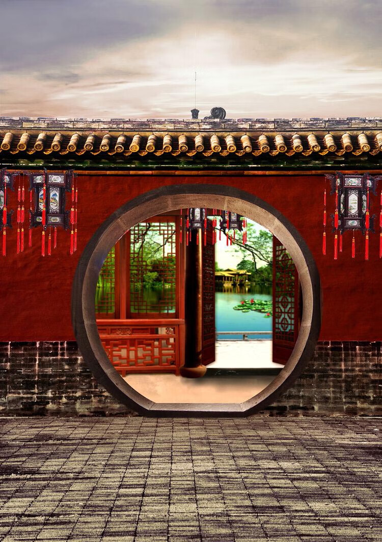 古风背景布直播间背景布摄影背景布古筝直播背景布f8 编号17-13,尺寸