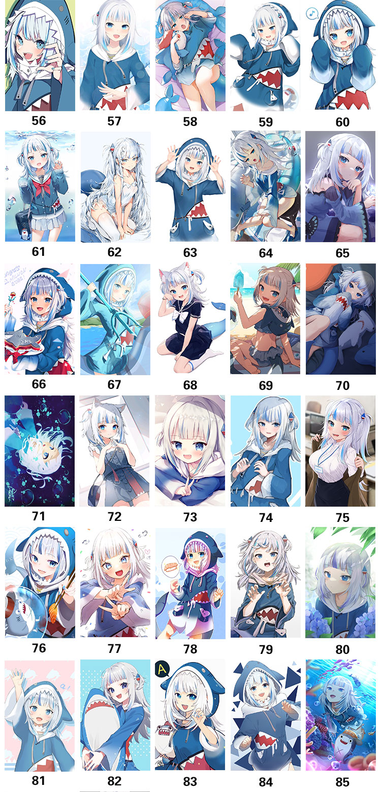 gura周边 鲨鱼娘卡贴鲨鲨噶呜古拉gura周边定制校园饭卡水卡公交卡