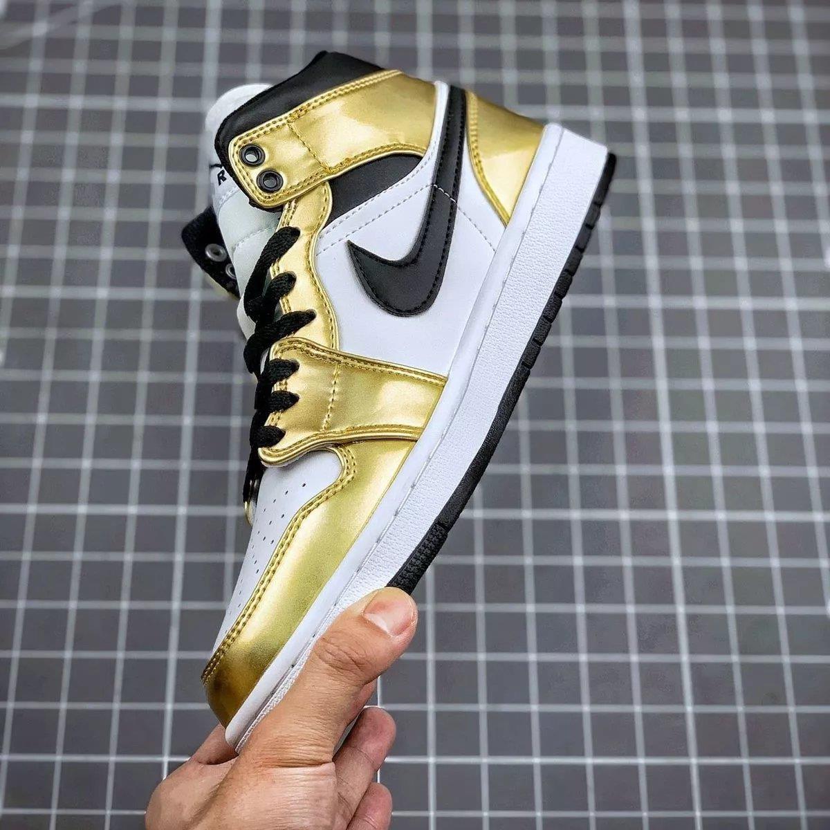 白金 高帮男女篮球鞋 36_得物包装/高品质/标准码 aj1-中帮液态金