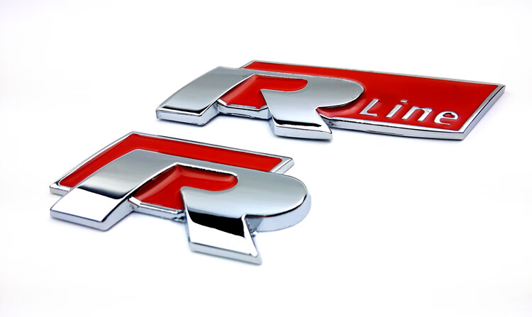 大众运动款r标 rline标适用于大众高尔夫6新迈腾cc 帕萨特3d贴标 r