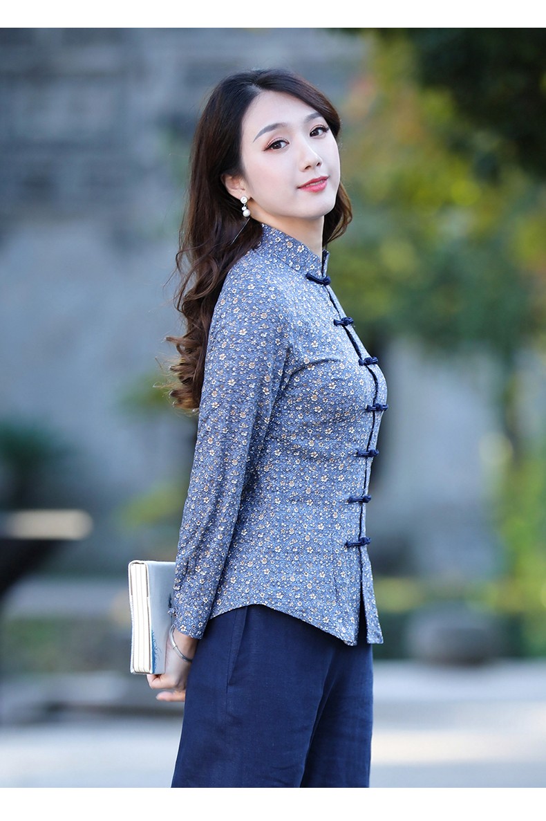 筠雅唐装女中国风唐装上衣改良版女时尚中式服装民国风复古女装 j310